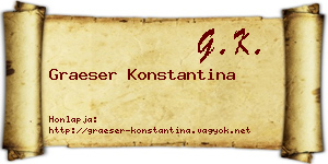 Graeser Konstantina névjegykártya